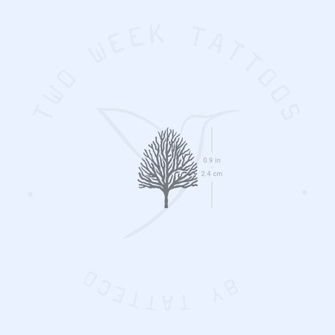 Small Leafless Tree Semi-Permanent Tattoo - Set of 2