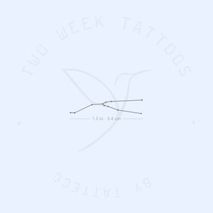 Small Taurus Constellation Semi-Permanent Tattoo - Set of 2