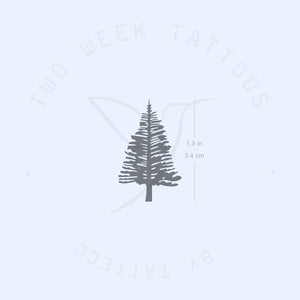 Leafless Pine Tree Semi-Permanent Tattoo - Set of 2