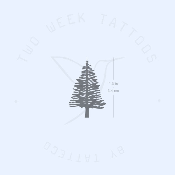 Leafless Pine Tree Semi-Permanent Tattoo - Set of 2