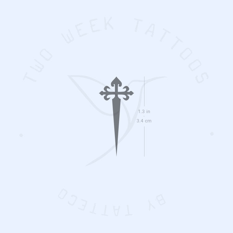 Cross Of Santiago Semi-Permanent Tattoo - Set of 2