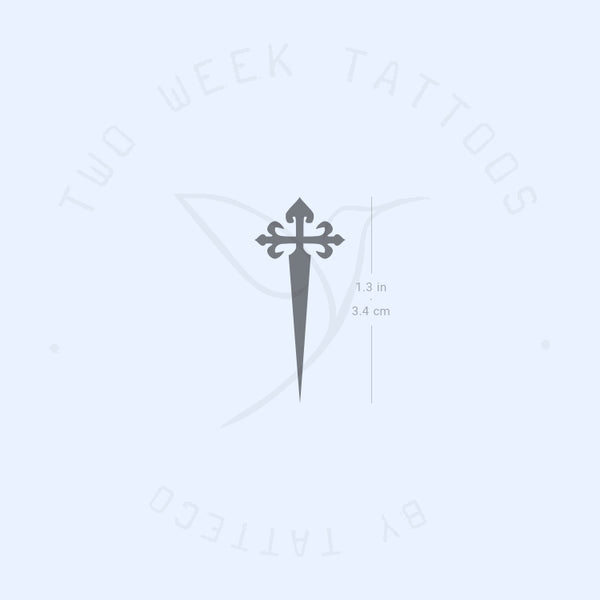 Cross Of Santiago Semi-Permanent Tattoo - Set of 2