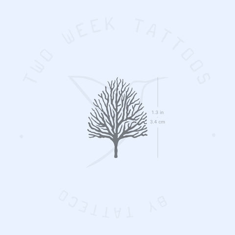 Leafless Tree Semi-Permanent Tattoo - Set of 2