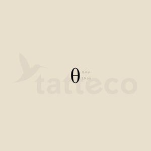 Theta θ Temporary Tattoo - Set of 3