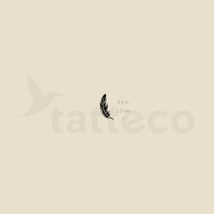Black Feather Temporary Tattoo - Set of 3