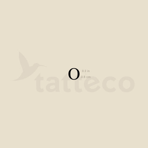 Uppercase Omicron Temporary Tattoo - Set of 3
