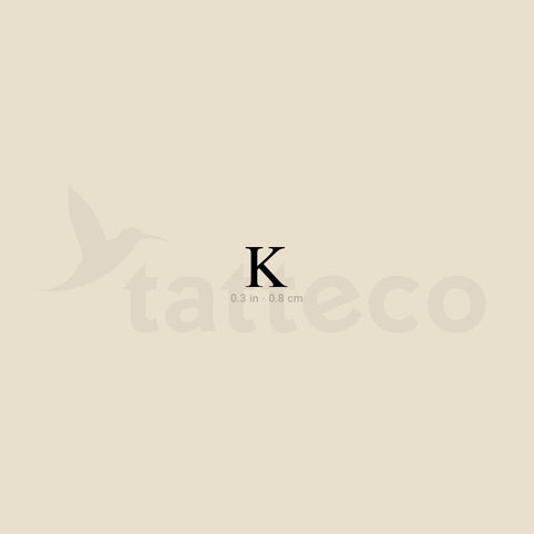 Uppercase Kappa Temporary Tattoo - Set of 3