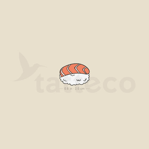 Salmon Nigiri Temporary Tattoo - Set of 3