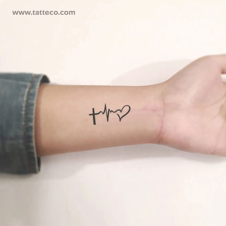 Faith Hope Love Temporary Tattoo - Set of 3