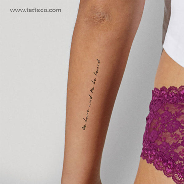 To Love And To Be Loved Temporary Tattoo - Set of 3