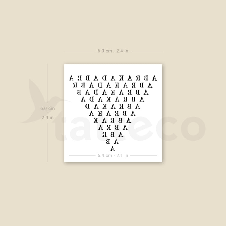 Abrakadabra Temporary Tattoo - Set of 3