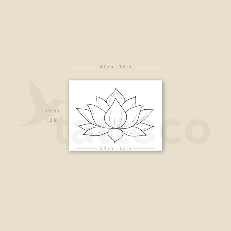 Sacred Lotus Temporary Tattoo - Set of 3