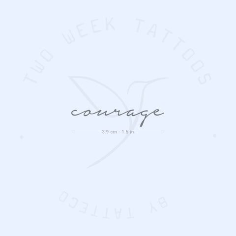 Courage Semi-Permanent Tattoo - Set of 2