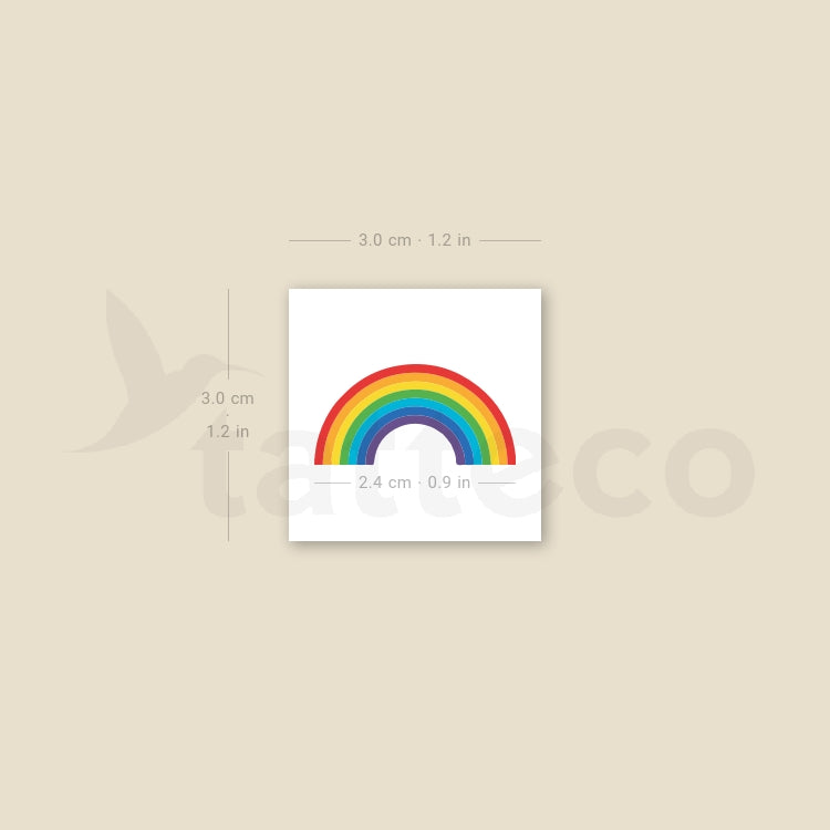 Rainbow Temporary Tattoo - Set of 3