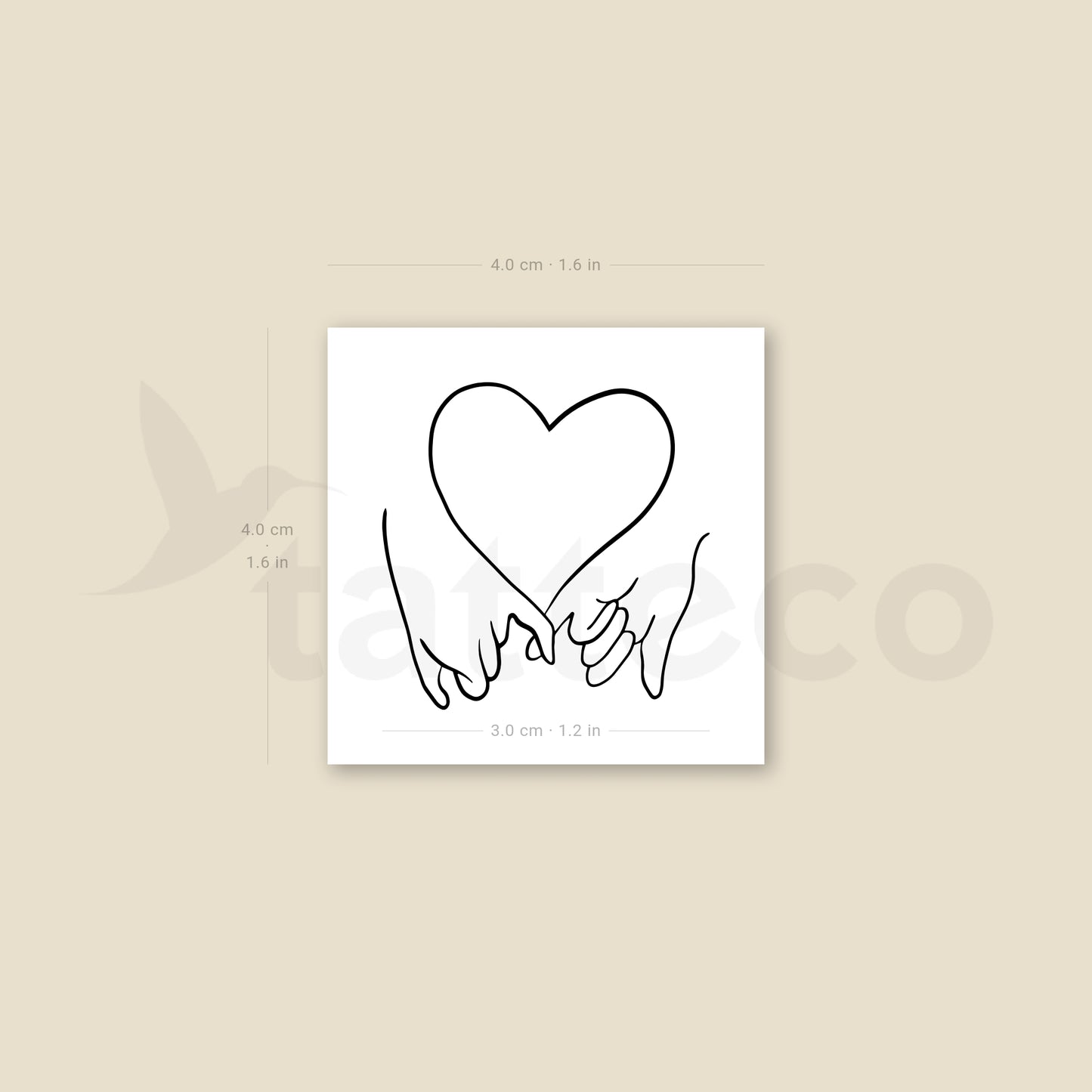 Pinky Promise Love Temporary Tattoo - Set of 3