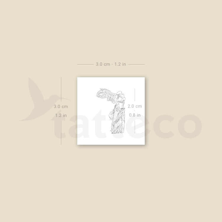 Nike of Samothrace Temporary Tattoo - Set of 3