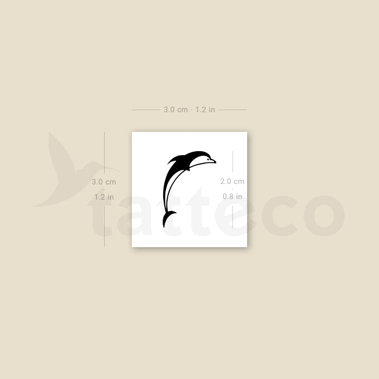 Dolphin Temporary Tattoo - Set of 3