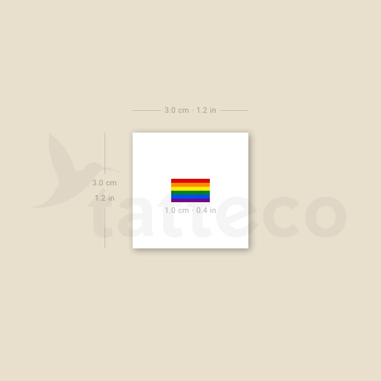 Rainbow Flag Temporary Tattoo - Set of 3