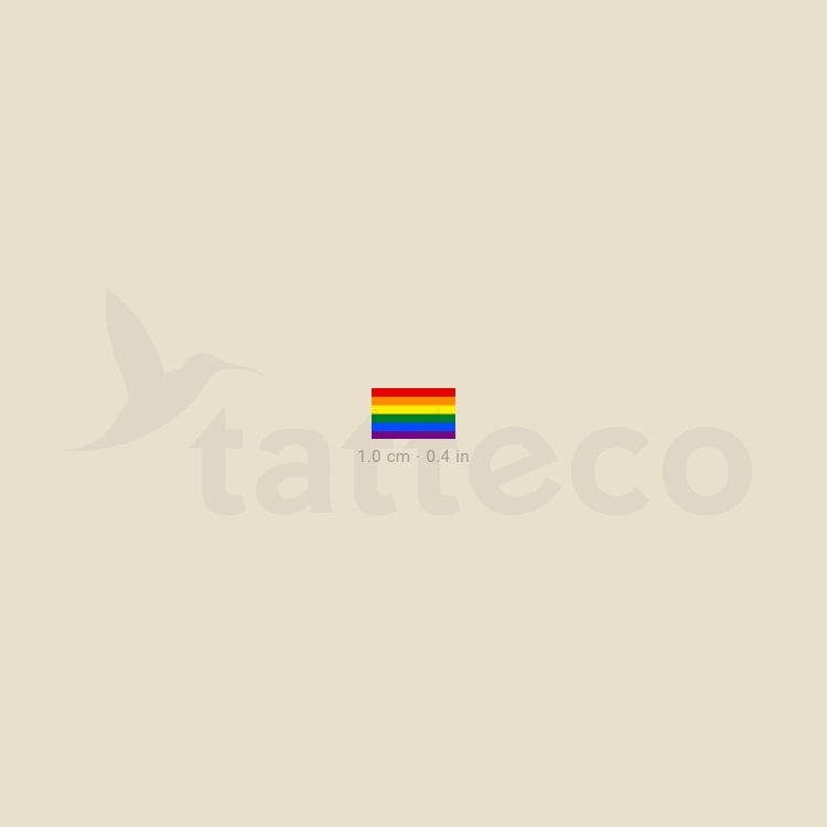 Rainbow Flag Temporary Tattoo - Set of 3