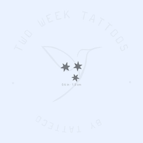 Three Stars Semi-Permanent Tattoo - Set of 2