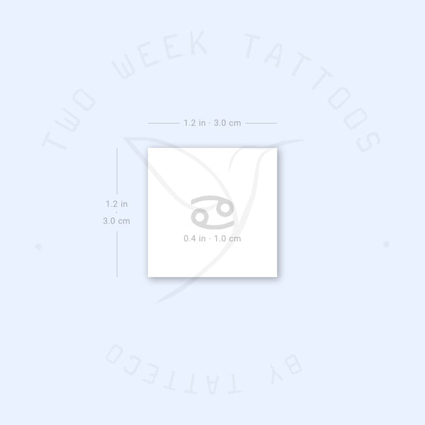 Cancer Zodiac Symbol Semi-Permanent Tattoo - Set of 2