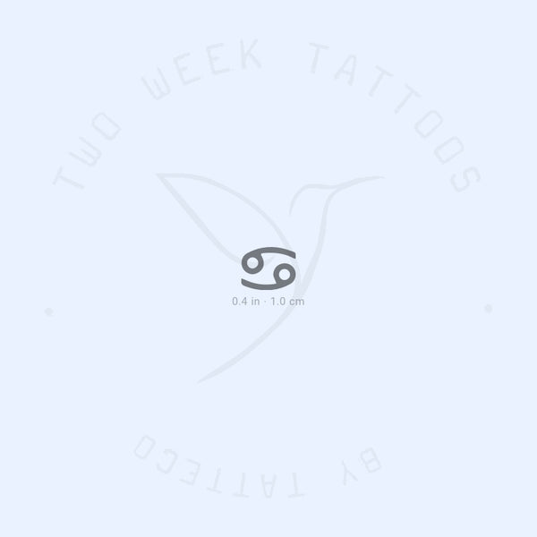 Cancer Zodiac Symbol Semi-Permanent Tattoo - Set of 2