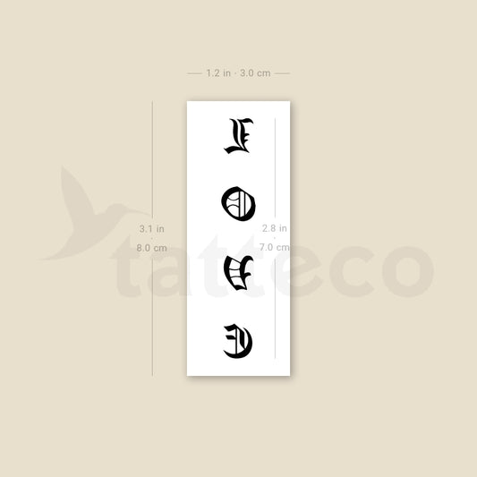 Gothic Love Temporary Tattoo for Weddings - Set of 100