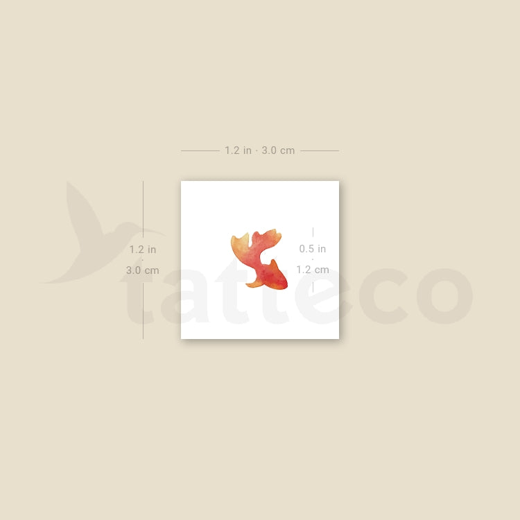 Goldfish Temporary Tattoo - Set of 3