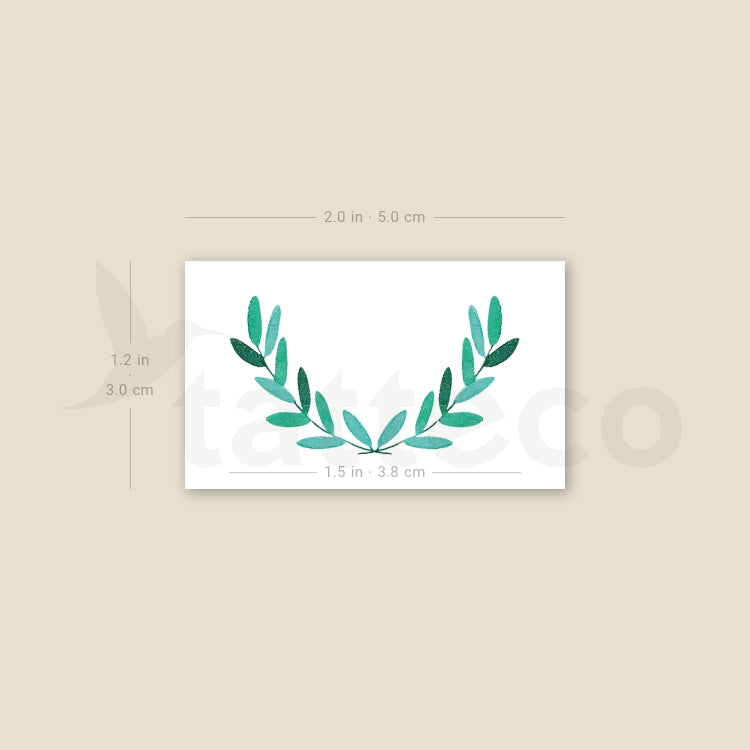 Laurel Wreath Temporary Tattoo by Zihee - Set of 3