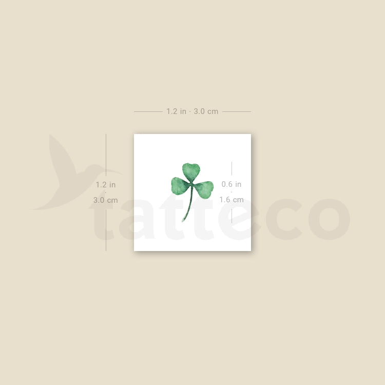 Three Leaf Clover Temporary Tattoo - Set of 3