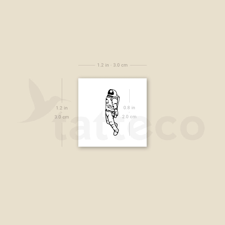 Small Astronaut Temporary Tattoo - Set of 3
