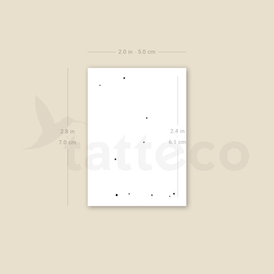 Minimalist Gemini Constellation Temporary Tattoo - Set of 3