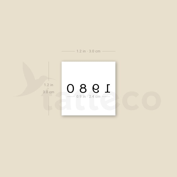 1980 Temporary Tattoo - Set of 3
