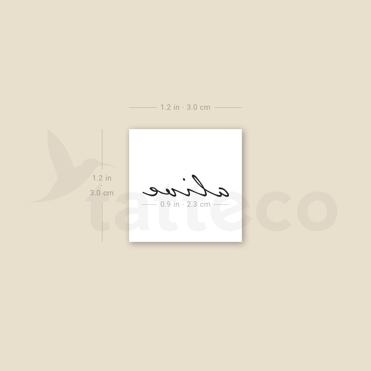 Handwritten Alive Temporary Tattoo - Set of 3