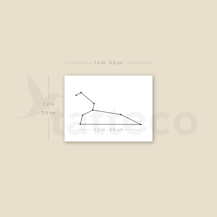 Small Leo Constellation Temporary Tattoo - Set of 3