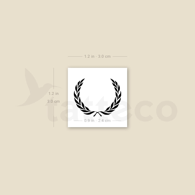 Laurel Wreath Temporary Tattoo - Set of 3
