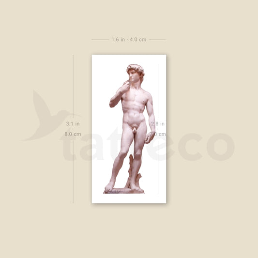 Michelangelo's David Temporary Tattoo - Set of 3