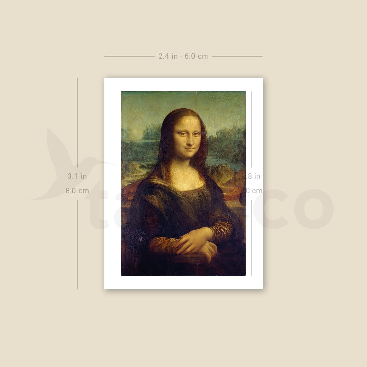 Tatuaje temporal de la Mona Lisa de Leonardo da Vinci (juego de 3)