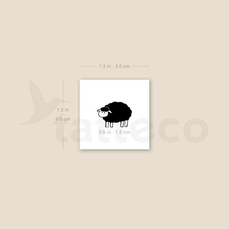 Black Sheep Temporary Tattoo - Set of 3