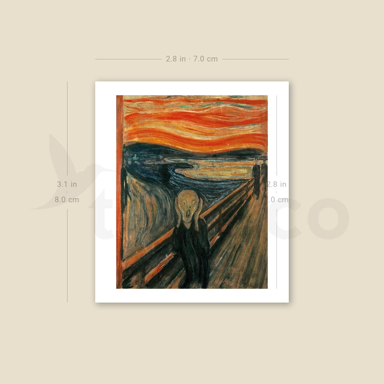 Munch's The Scream Temporary Tattoo - Set of 3