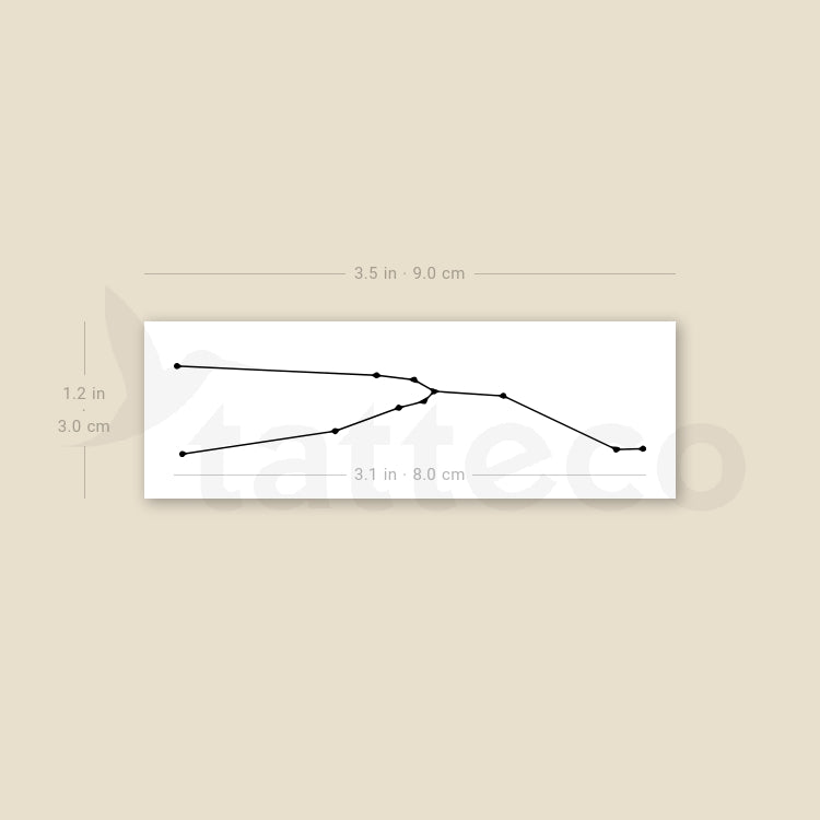 Taurus Constellation Temporary Tattoo - Set of 3