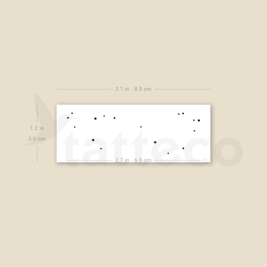 Minimalist Scorpius Constellation Temporary Tattoo - Set of 3