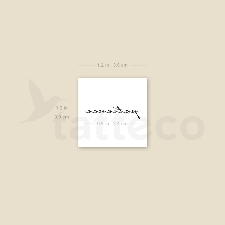 Patience Temporary Tattoo - Set of 3