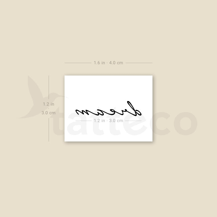 'Dream' Temporary Tattoo - Set of 3