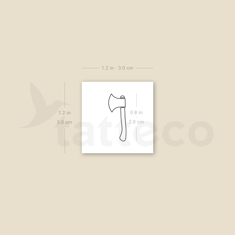Small Axe Temporary Tattoo - Set of 3