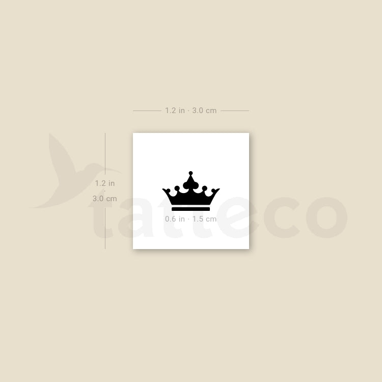 Tatuaje temporal de corona negra - Juego de 3
