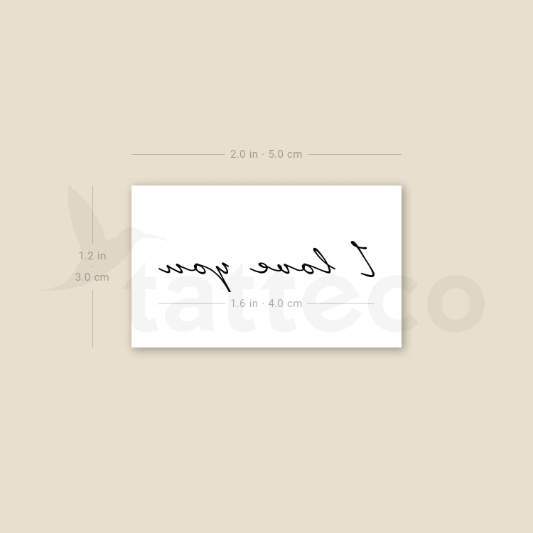 I Love You Temporary Tattoo for Weddings - Set of 100