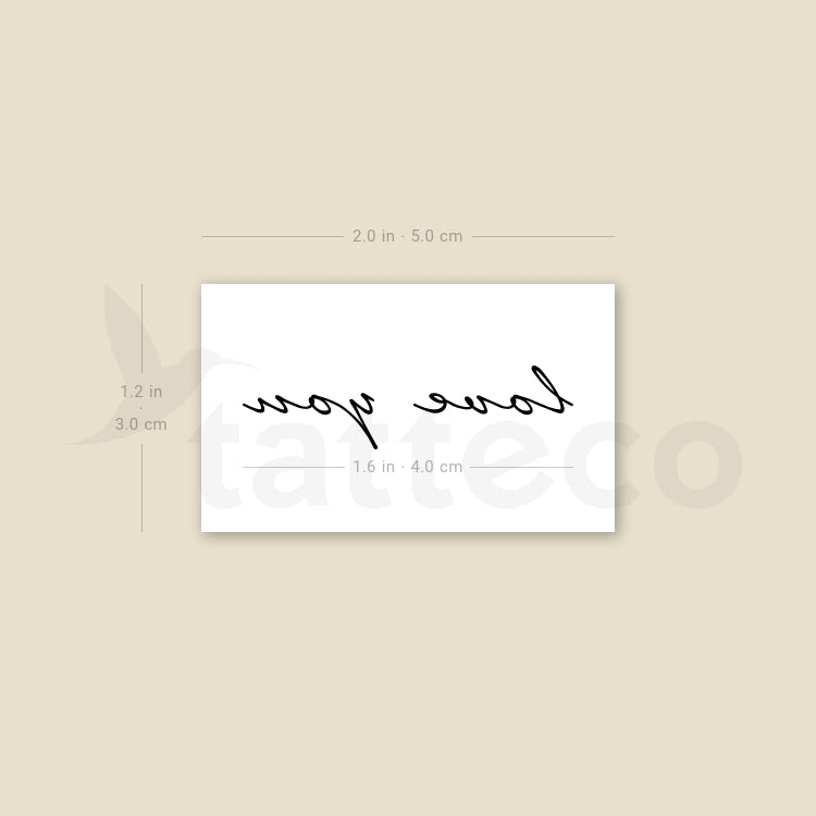Love You Temporary Tattoo - Set of 3