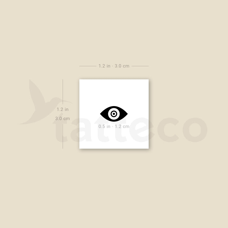 Tatuaje temporal de ojo de Nazar negro - Juego de 3