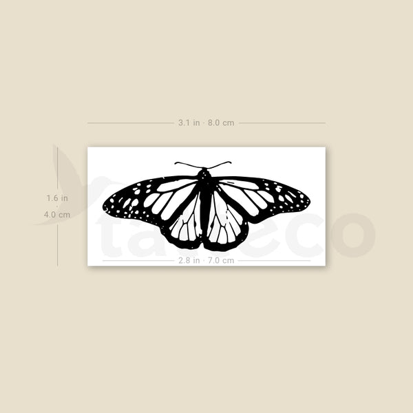 Common Tiger Butterfly Temporary Tattoo - Set of 3